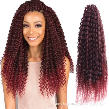 Onst Brazil Wave Braids In Synthetic Hair Extension Curly Crochet Wavy Braid Hair 20inch Ombre Weave Braiding Hair Extensions